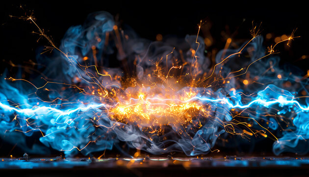 captivating high voltage electrical discharges in luminescent gas and plasma