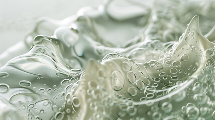 Close-up Image of Moisturizing Agents, Detailed Hydration Ingredients Examined in High Resolution