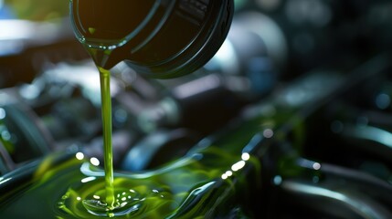 The Green Engine Oil Pour