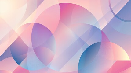 Obraz premium Soft pastel gradient with geometric shapes
