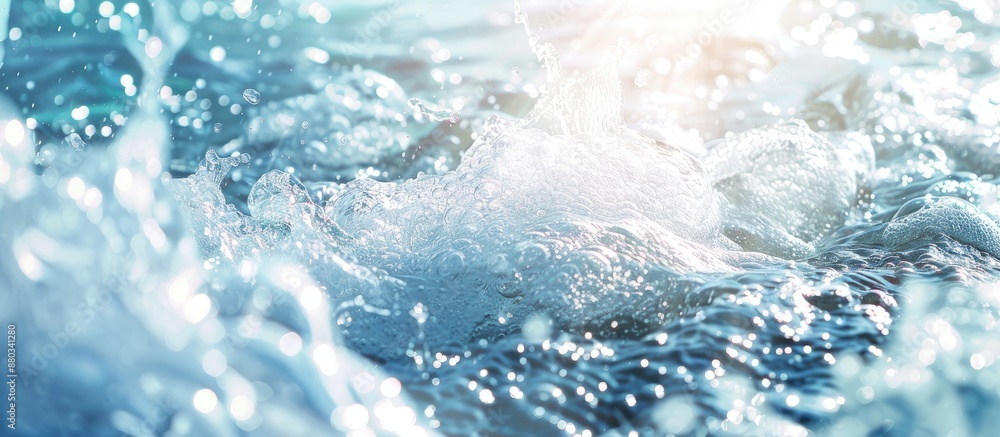 Leinwandbilder abstract summer banner background featuring water waves in sunlight with a clear white water surface