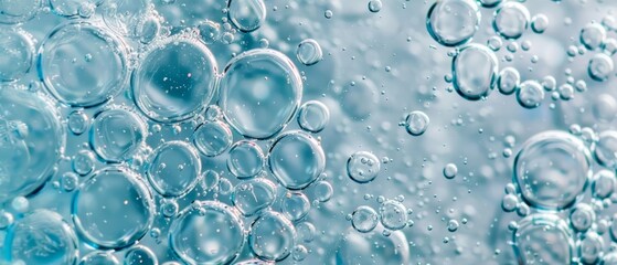 Panoramic close-up, high detail scan of bubbles with shadows texture, Generative AI