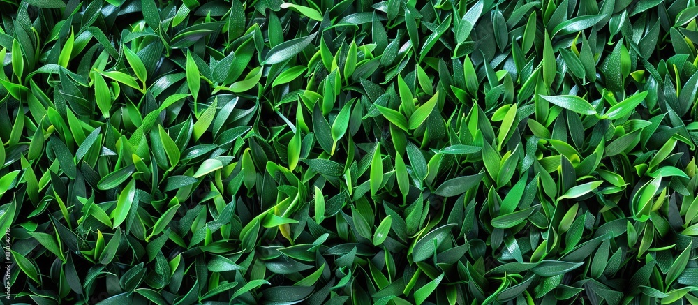 Leinwandbilder texture of artificial grass displayed in a copy space image
