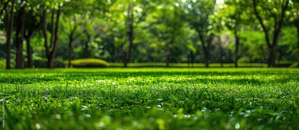 Aufkleber A lush field with trees behind allowing for copy space image