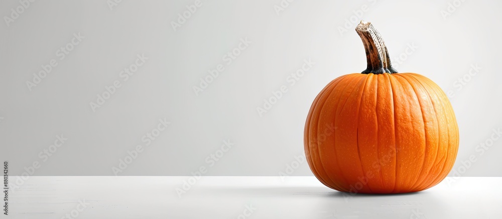Aufkleber a pumpkin displayed on a white backdrop with ample copy space image