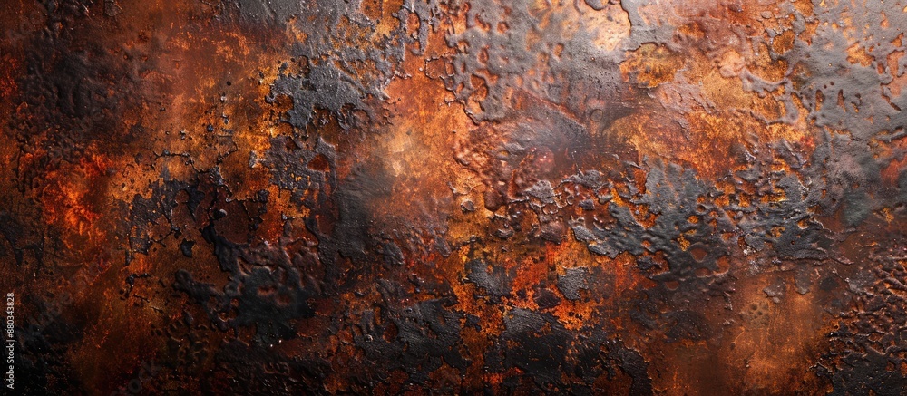 Poster texture background of an abstract rusted steel plate with copy space image
