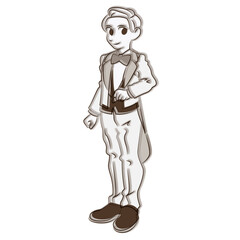 ウェディングスーツを着ている花婿