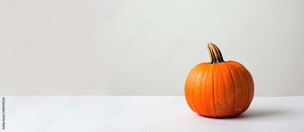 Aufkleber a pumpkin displayed on a white backdrop with ample copy space image