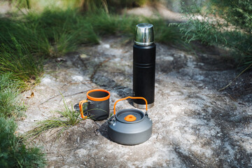 When going camping, its important to have a thermos, kettle, and mug for hot drinks. Stay hydrated...