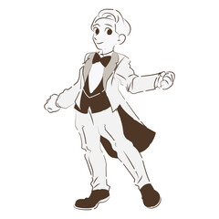 ウェディングスーツを着ている花婿