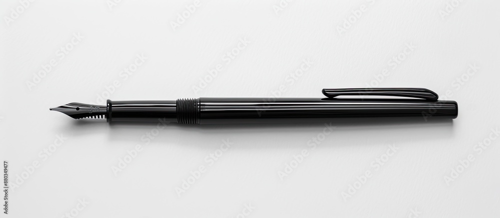 Aufkleber Dark writing instrument with a black tip and a sleek body ideal for sketching with a blank space for image placement. with copy space image. Place for adding text or design