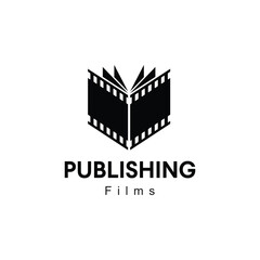 Obraz premium Book and film roll logo design inspiration