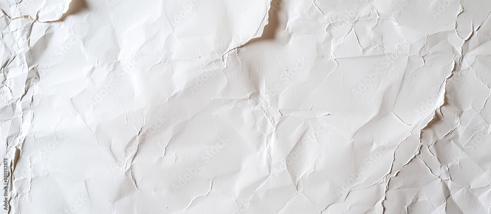 Poster top view of a pristine white paper texture as a background with ample copy space image