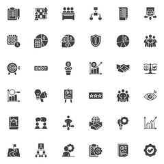 Business Strategy vector icons set