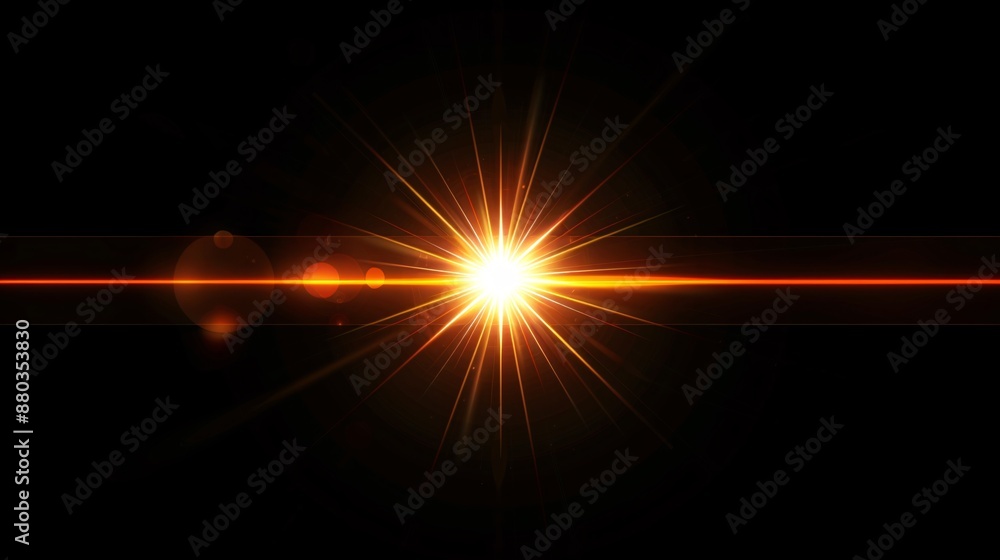 Wall mural abstract orange flare