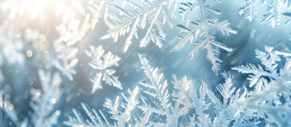 Poster winter themed abstract background featuring a pattern on frosted window glass perfect for incorporat