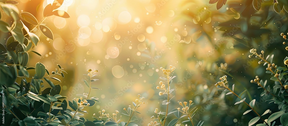 Poster nature inspired abstract backdrop with ample copy space image