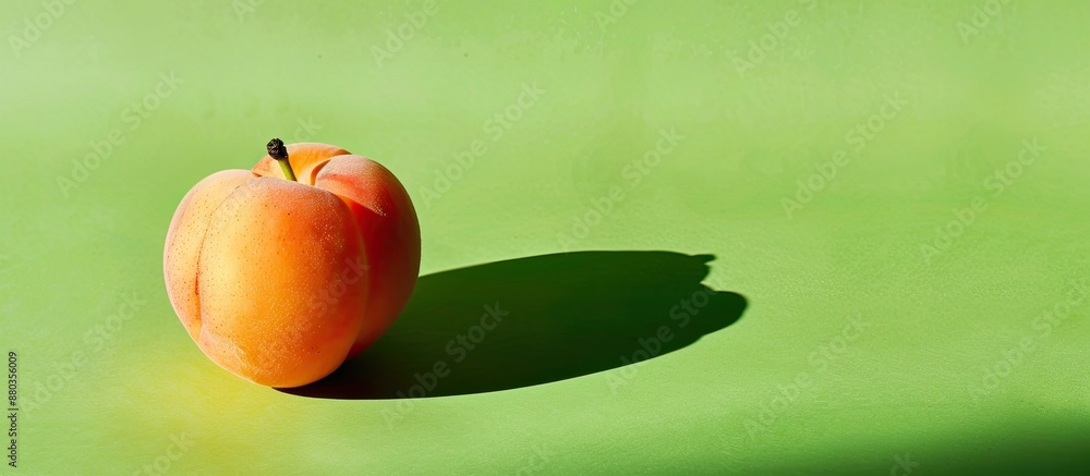 Aufkleber vibrant and artistic summer fruit layout an unattractive apricot casting a heart shaped shadow on a 