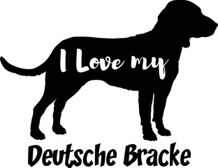  Deutsche. I love my dog Dog silhouette dog breeds logo dog monogram vector 