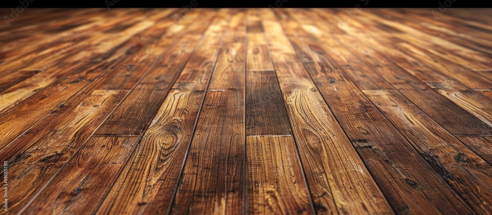 Poster background with a wood pattern floor texture for a copy space image