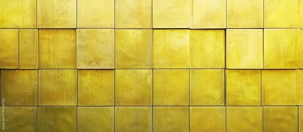 Poster an abstract wall background in varying lemon yellow shades perfect for use as a copy space image