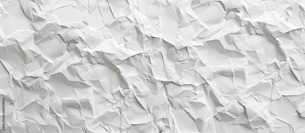 Poster background with white creased crumpled paper texture for an artistic look with copy space image