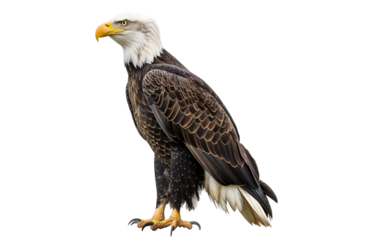 Bald eagle isolated on transparent background