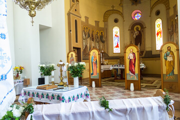 interior of the Greek Catholic Church..