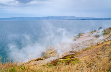 View of Yellowstone Lake at Yellowstone National Park
