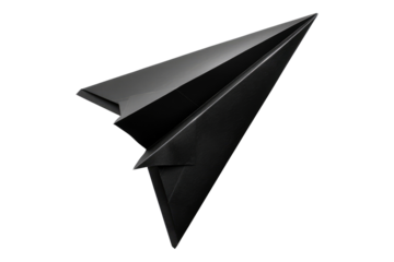 paper plane isolated on transparent background