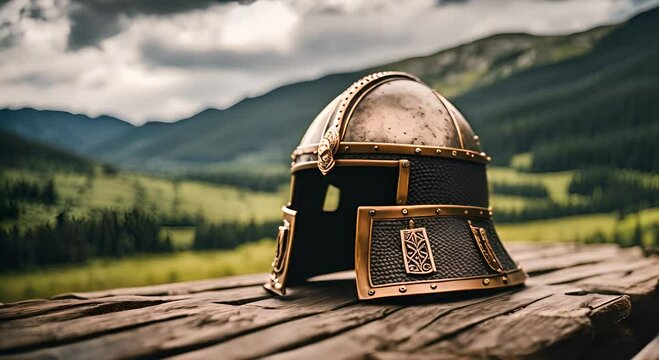 Viking warrior helmet in Norway.