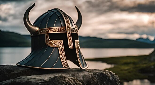 Viking warrior helmet in Norway.