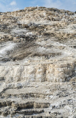 Upper Terrace at Mammoth Hot Springs in Yellowstone National Park in Wyoming United States