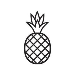 Pineapple natural food icon. Freshness sweet art vector design.