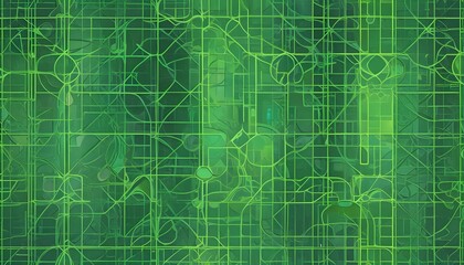 Fototapeta premium Clear Plain Shiny Warm Soft Vintage Bokeh Cloudy Wave Like Geometric Green Background or Texture