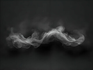 Fototapeta premium abstract glowing Ash powder fog on black background Smoke texture Fog dust air illustration Gray coal particle flow backdrop