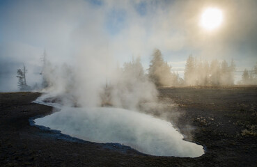 West Thumb Geyser Basin at Yellowstone National Park