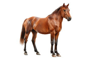 Obraz premium Brown horse isolated on transparent background