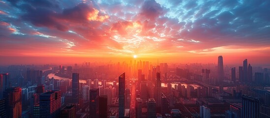 Sunrise over Cityscape