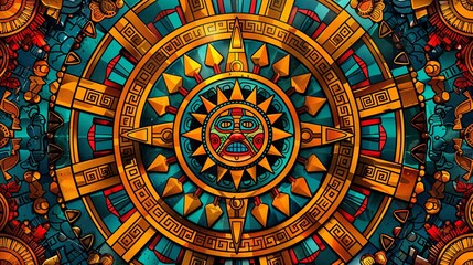Aztec Sun God Design