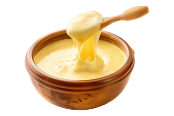 Cheese fondue isolated on transparent background
