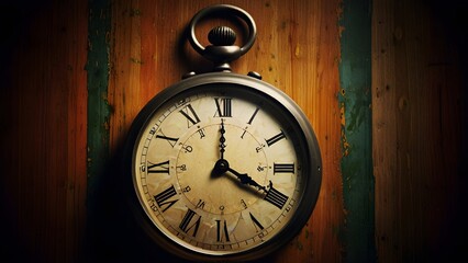 old clock on wooden background , Temporal Textures: An Abstract Exploration of Time"