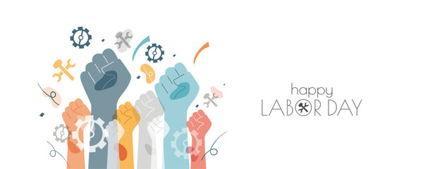 Happy Labor Day banner.