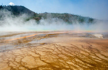 Grand Prismatic Spring in Yellowstone National Park, Wyoming, USA