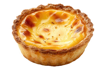Egg tart isolated on transparent background