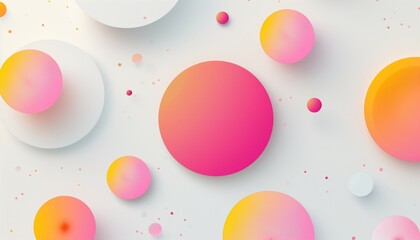 Gradient abstract background with colorful circles