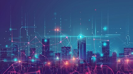 Fototapeta premium Urban Tech Matrix