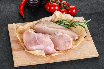 Raw chicken breast boneless for cooking
