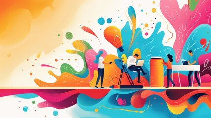 A 'Back to School' poster with a focus on creativity and art