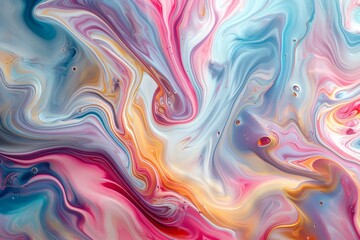 Fototapeta premium An abstract swirl of pastel colors resembling marble, AI generated